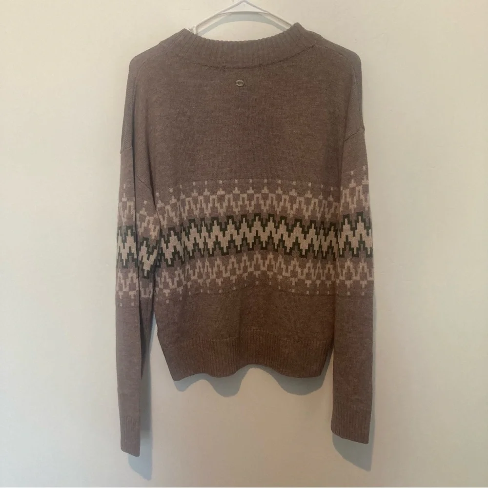 New Sherpa Adventure Gear Devaki Crew Men's Sweater Fair Isle Merino Wool Size S